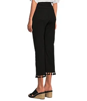 John Mark Tassel Trim Hem Crop Pants