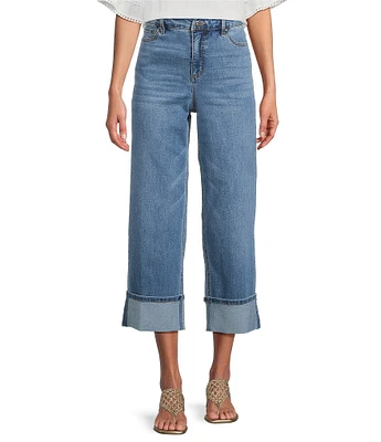 John Mark Wide Leg 5 Pocket Crop Denim Jeans