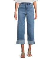 John Mark Wide Leg 5 Pocket Crop Denim Jeans