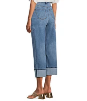 John Mark Wide Leg 5 Pocket Crop Denim Jeans