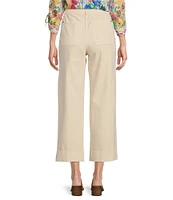 John Mark Wide Leg Four Pocket Fringe Hem Jeans
