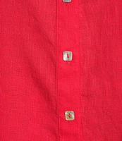 John Mark Wire Collar 3/4 Sleeves Embroidered Eyelet Shirt