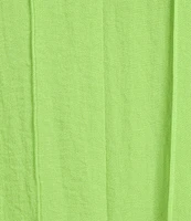 John Mark Wire Collar Split V-Neck 3/4 Sleeve Pintuck Detail Top