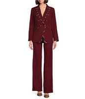 John Meyer 2-Piece Twill Frame Lapel Double Breasted Pant Suit