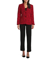 John Meyer Printed Crepe 2-Piece Pant Suit