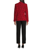 John Meyer Printed Crepe 2-Piece Pant Suit