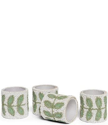 John Robshaw Aadi Beaded Napkin Rings, Set of 4