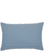 John Robshaw Fringed Light Indigo Kidney Pillow