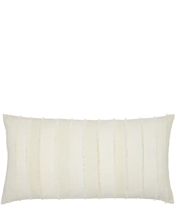 John Robshaw Fringed White Bolster Pillow