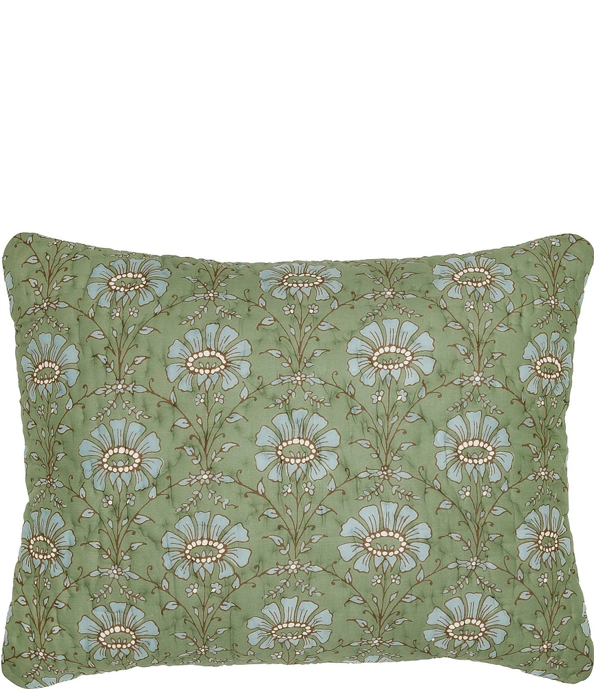 John Robshaw Jeeva Sage Cotton Voile Pillow Sham