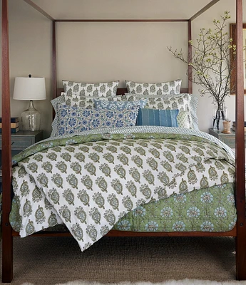 John Robshaw Jeeva Sage Cotton Voile Quilt