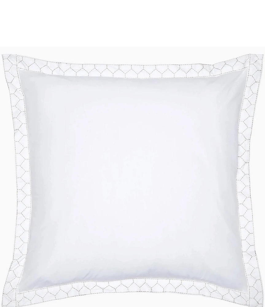 John Robshaw Organic Cotton Percale Stitched Euro Sham