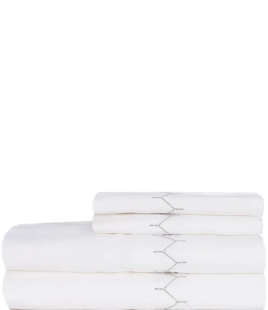 John Robshaw Organic Cotton Percale Stitched Embroidery Sheets