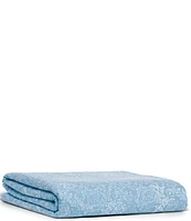John Robshaw Organic Long Staple Cotton Percale Avni Light Indigo Duvet Cover
