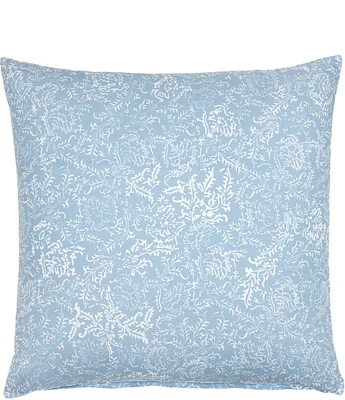 John Robshaw Organic Long Staple Cotton Percale Avni Light Indigo Euro Sham