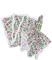 John Robshaw Pink Print Ishita Lapis Napkins, Set of 4