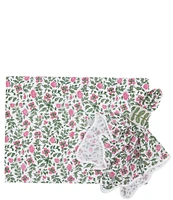 John Robshaw Pink Print Ishita Lapis Napkins, Set of 4