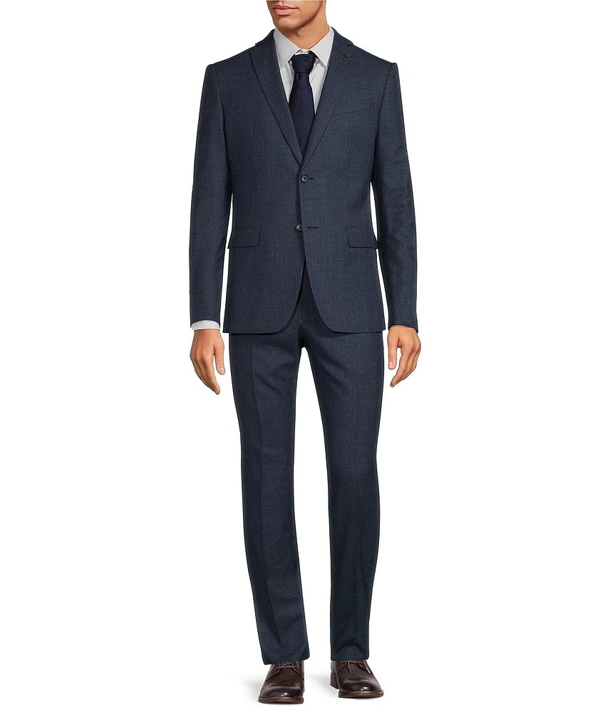 John Varvatos Slim Fit Flat Front Fancy Pattern 2-Piece Suit