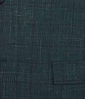 John Varvatos Slim Fit Flat Front Plaid 2-Piece Suit