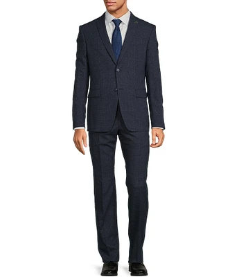 John Varvatos Slim Fit Flat Front Plaid Pattern 2-Piece Suit