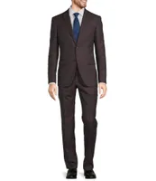 John Varvatos Slim Fit Flat Front Plaid Pattern 2-Piece Suit