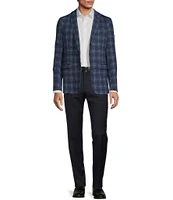 John Varvatos Slim Fit Plaid Pattern Sport Coat