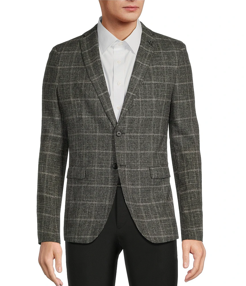 John Varvatos Slim Fit Plaid Print Sport Coat