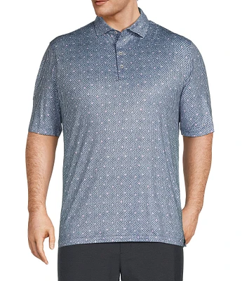 Johnnie-O Big & Tall Fernando Print Performance Stretch Short Sleeve Polo Shirt