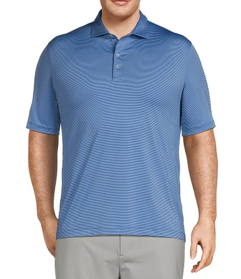 Johnnie-O Big & Tall Lyndonn Stripe Performance Stretch Short Sleeve Polo Shirt