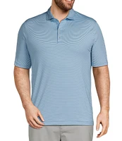 Johnnie-O Big & Tall Lyndonn Stripe Performance Stretch Short Sleeve Polo Shirt