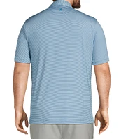 Johnnie-O Big & Tall Lyndonn Stripe Performance Stretch Short Sleeve Polo Shirt