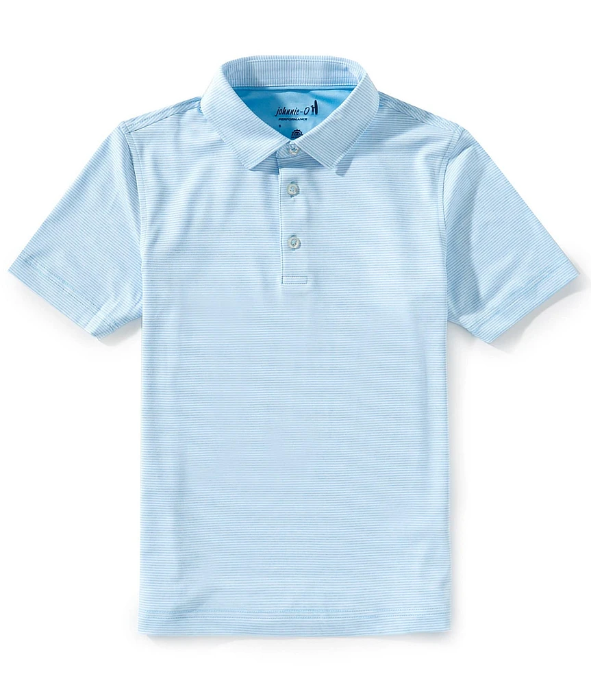 Johnnie-O Big Boys 8-20 Lyndonn Stripe Synthetic Performance Polo