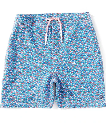 Johnnie-O Big Boys 8-20 Red Fin Blue Fin Swim Trunks