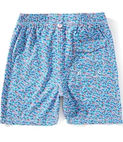 Johnnie-O Big Boys 8-20 Red Fin Blue Fin Swim Trunks