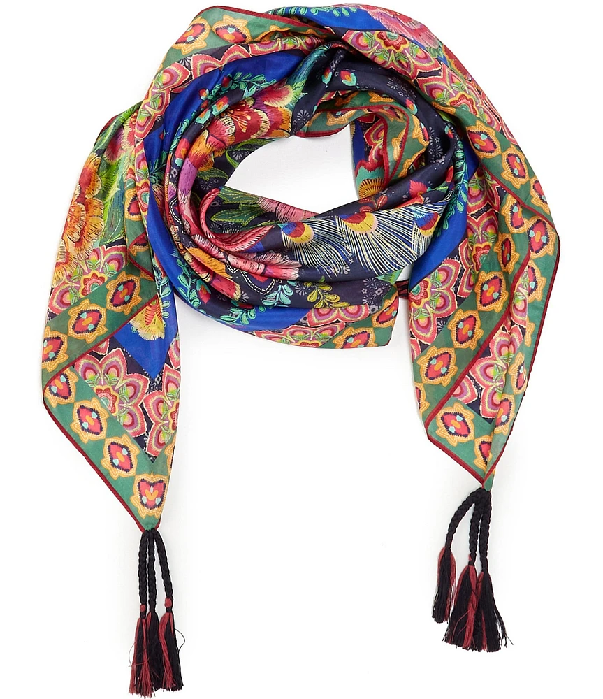 JOHNNY WAS Darnahta Whisper Silk Square Scarf