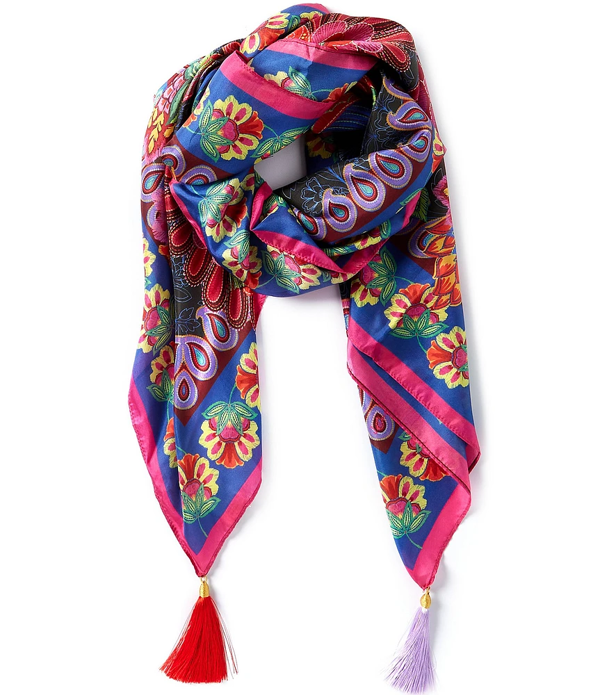 JOHNNY WAS Emberwi Silk Square Scarf