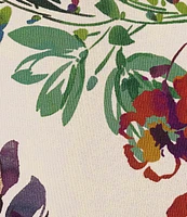 JOHNNY WAS Janie Favorite Floral Print Knit Crew Neck Short Dolman Sleeve Coordinating Tee