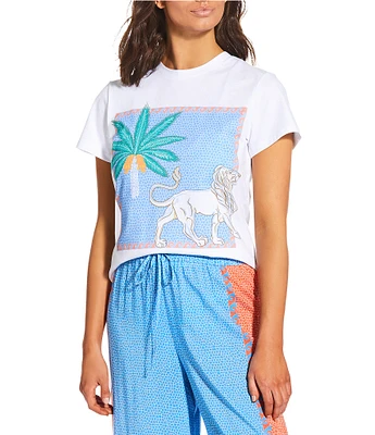 JOHNNY WAS JW X Paolita Circe's Ocean T-Shirt Swim Cover-Up