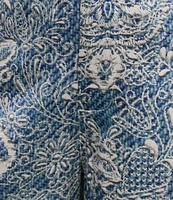 JOHNNY WAS Lauchlen Dolce Boho Print Stretch Silk Wide Leg Pull-On Pants