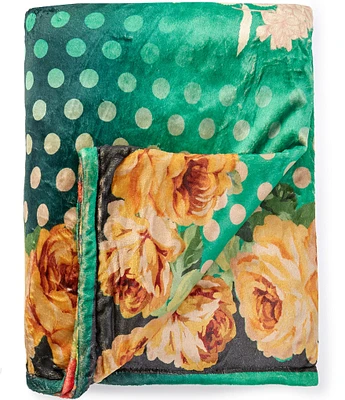 JOHNNY WAS Laurel Canyon Paza Cozy Reversible Throw Blanket