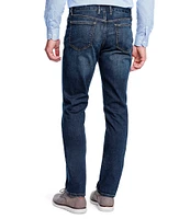 Johnston & Murphy 5-Pocket Regular Fit Tapered Leg Washed Stretch Denim Jeans