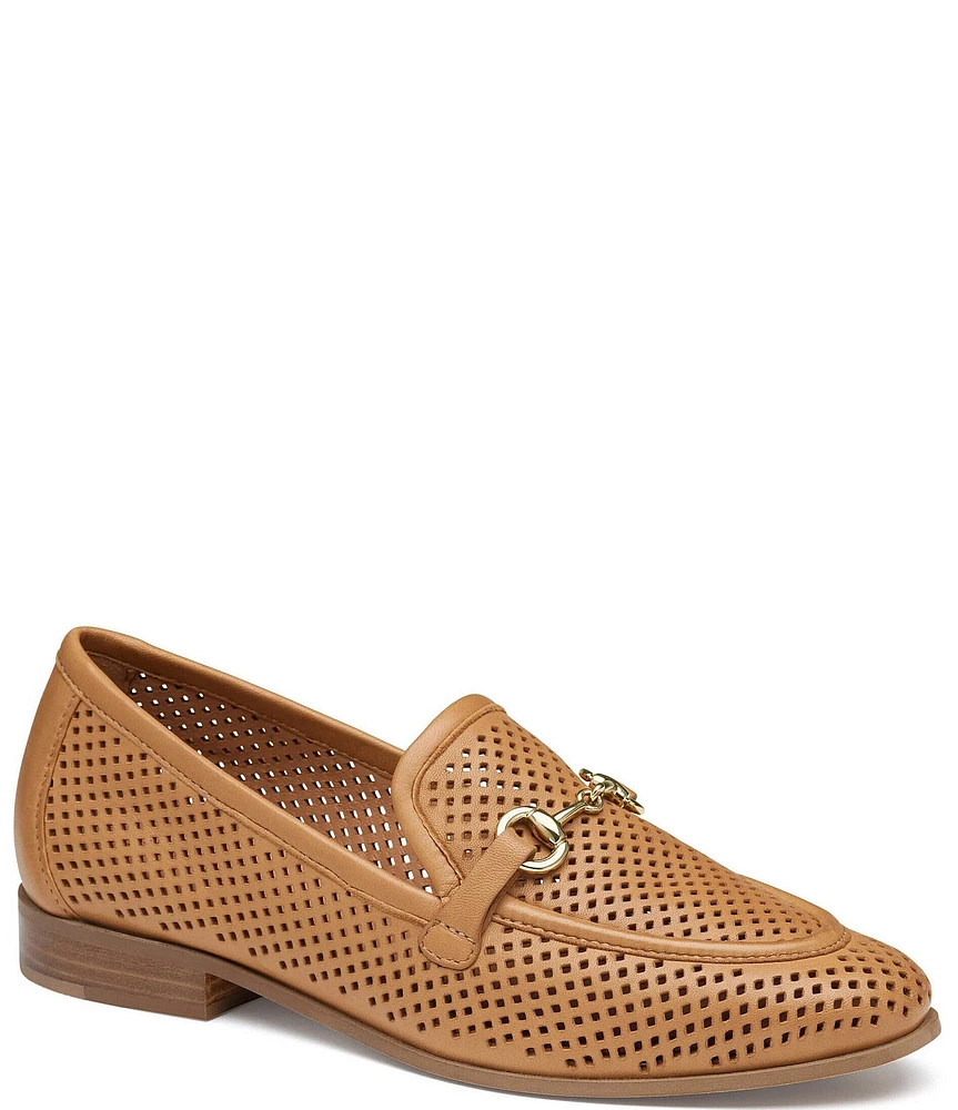 Johnston & Murphy Ali Bit Perforated Leather Loafers