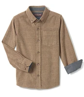 Johnston & Murphy Big Boys 8-20 Long Sleeve Solid Textured Corduroy Shirt