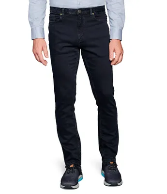 Johnston & Murphy Black Wash Stretch Regular Fit Straight Leg Denim Jeans