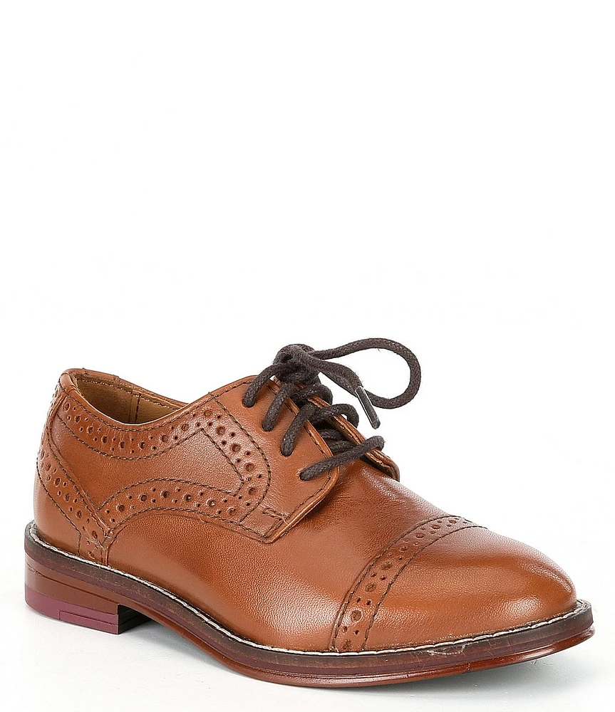 Johnston & Murphy Boys' Conard Cap Toe Leather Oxfords (Infant)