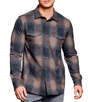 Johnston & Murphy Brushed Box Plaid Long Sleeve Woven Shirt