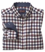 Johnston & Murphy Brushed Heather Check Long Sleeve Woven Shirt