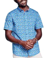 Johnston & Murphy Cocktail Print Short-Sleeve Woven Shirt