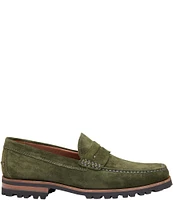 Johnston & Murphy Collection Men's Baldwin Suede Lug Penny Loafers