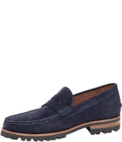 Johnston & Murphy Collection Men's Baldwin Suede Lug Penny Loafers